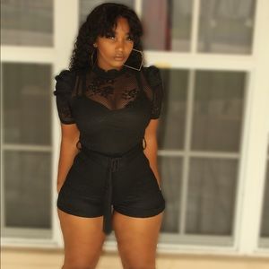 Lacey Short Romper with Belt